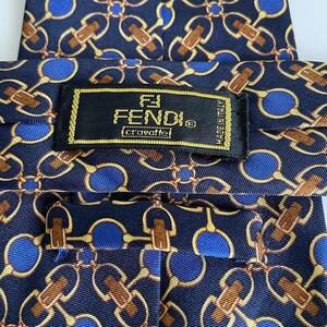 FENDI(フェンディ) 紺青茶ベルトネクタイ