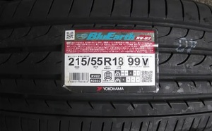 送料込・未使用2020年日本製造 ヨコハマ ブルーアースRV-02 215/55R18　1本のみ　匿名配送