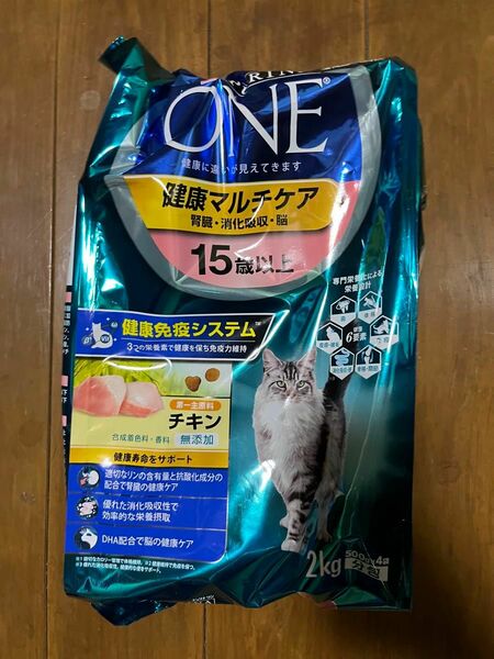 ピュリナワン キャット 健康マルチケア 15歳以上 チキン 2Kg×6袋　計12Kg