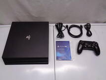 25-10　③PS4 本体　PlayStation 4 Pro ジェット・ブラック 1TB CUH-7100BB01_画像3
