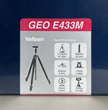 VELBON(ベルボン) 三脚　GEO　ジオ・カルマーニュ　E433M　3段　2Way水準器　クイックシュー　未使用品_画像8