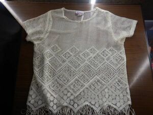 Mimoa Fashion U.S.A one size UNITAYA 編みシャツ012004　白半袖　アメリカ国内販売品