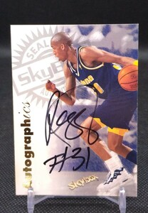 1997-98 Skybox Autographics Reggie Miller 直筆サインカード Autograph SkyBoxAuto