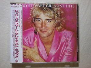 シール帯仕様 『Rod Stewart/Greatest Hits(1979)』(1985年発売,32XD-349,廃盤,国内盤帯付,歌詞付,Maggie May,Tonight's The Night)