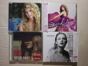 『Taylor Swift アルバム4枚セット』(Fearless〔輸入盤〕,Speak Now〔国内盤帯付〕,Red〔EU盤〕,Reputation〔国内盤帯付〕,SSW,カントリー)