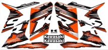 カワサキ KSR110 ボディースティッカーセット　グリーンとオレンジ有り_画像2