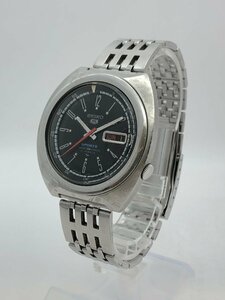 1円～/SEIKO/セイコー/5/ファイブ/SPORTS/スポーツ/7019-6020/21石/3針/デイデイト/黒文字盤/自動巻/メンズ腕時計/稼動品/ジャンク/T007