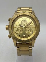 NIXON/ニクソン/MINIMIZE/THE 42-20/CHRONO/クロノ/デイト/ゴールドカラー/ラウンド/200M/クォーツ/メンズ腕時計/ジャンク/T136_画像2