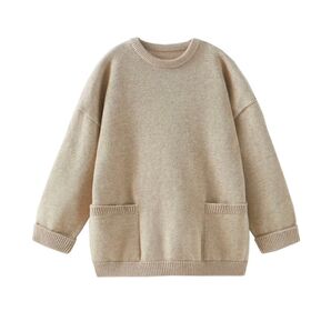 ポケットニットセーター18-24m 92cm ナチュラル ベージュ