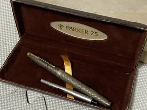 PARKER パーカー スターリングシルバー万年筆 ペン先14K XF