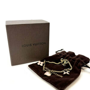 【中古美品】 LOUIS VUITTON ルイヴィトン ブラスレ スウィートモノグラム ブレスレット GP（メッキ） ピンク M65478