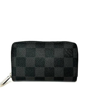 【中古美品】 LOUIS VUITTON ルイヴィトン ダミエグラフィット ジッピーコインパース コインケース N63076