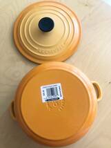 LE CREUSET ルクルーゼ ココットロンド 両手鍋 20cmオレンジブロッサム　レア 未使用_画像3