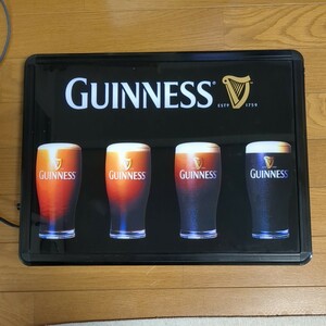 ★ギネスビール★GUINNESS　電飾看板　室内用USED 検）コカコーラ　バドワイザー　ハイネケン　バー　BAR