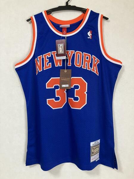 【未使用品】 NBA KNICKS パトリック・ユーイング EWING #33 ★ニューヨーク・ニックス ユニフォーム ゲームシャツ ジャージ　L　美品