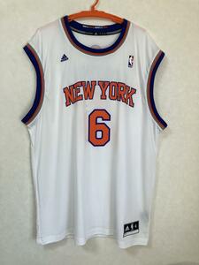 【良品】 NBA KNICKS クリスタプス・ポルジンギス ニューヨーク・ニックス ★adidas アディダス ユニフォーム ジャージ XL　白　ホーム