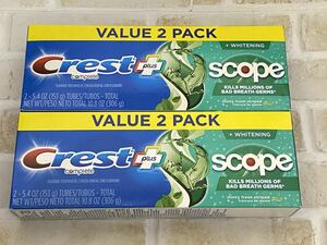 〈送料無料〉 Crest 3D 【scope】 歯磨き粉 4本 クレスト3D コンプリート スコープ まとめ売り オーラルケア 153g 口臭防止 ホワイトニング