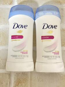 〈送料無料〉 ダヴ デオドラント 【パウダー】 74g 2本セット 制汗剤 スティック ダブ dove 石鹸 アメリカ ソープバー 