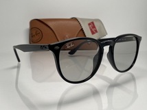 ケース付★RAY-BANレイバン RB4259-F 601/87 WASHED LENSES 黒ブラック/ライトグレースモーク JPフィット サングラス ボストン 白ロゴ_画像3