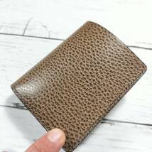 RiDo Leather Works【ドラーロ&栃木レザー】ショートウォレット★グレー×ブラック　イタリアンレザー　二つ折り財布　コンパクト財布_画像2