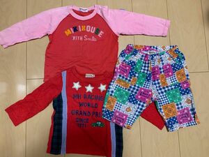 ミキハウス　mikihouse ホットビスケッツ 長袖&短パン　計3点セット　90