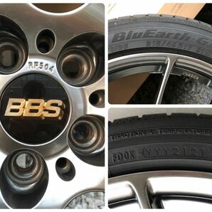 美品 BBS RF504 17インチ 7.5J +48 5H100 ダイヤモンドブラック(DB) アルミホイール ヨコハマ BlueEarth GT AE51 215/45 91W ４本セットの画像5