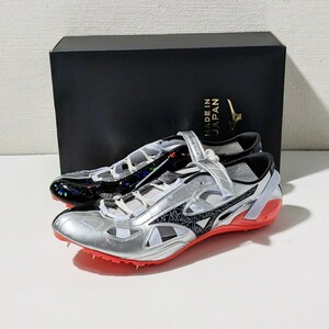 新品未使用 28.5cm クロノインクス9 ミズノ mizuno chrono inx U1GA210040 陸上 スパイク 短距離 100m 200m 400m ハードル シルバー