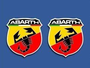 送料無料 海外 ◇ フィアット アバルト ABARTH 100mm B 2枚セット ステッカー シール