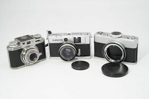 M0205【ヴィンテージカメラ】OLYMPUS PEN、C-35、BOLSEY コンパクトレンジファインダー3台
