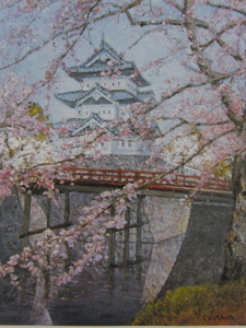 Art hand Auction Yoshiro Yamanoi, [Cherry blossoms in Hirosaki], From a rare framed art book, Beauty products, Brand new with frame, interior, spring, cherry blossoms, painting, oil painting, Nature, Landscape painting