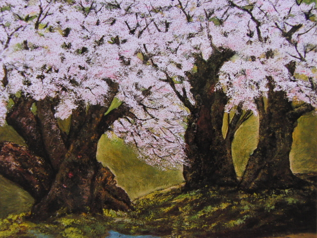 Kei Arai, 【Flores de cerezo】, De un raro libro de arte enmarcado., Productos de belleza, Nuevo con marco, interior, primavera, Flores de cerezo, cuadro, pintura al óleo, Naturaleza, Pintura de paisaje