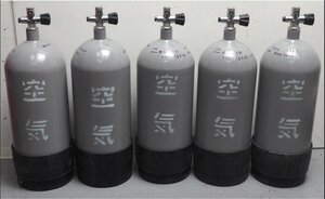 USED アクアラング 10L ダイビング用 スチールタンク 1本 メタリコン塗装済 200気圧 2023年9月以降検査済 Kバルブ 空気銃充填用[RYY2]