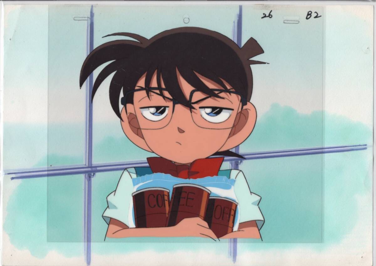 Detective Conan Handgezeichnetes Hintergrundgemälde Cel Painting 8 # Original Kunst Antike Gemälde Illustration, Zellzeichnung, Ma-Linie, Detektiv Conan