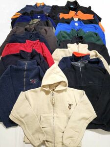 19着 古着卸 フリースジャケット パーカー ランズエンド IZOD チャンピオン 他 まとめ売り アメリカ古着 1円スタート 仕入れ ファッション