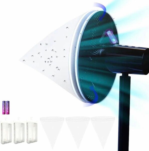 蚊帳　殺虫器 捕虫器 3個　コバエ コバエ取り機 虫 ライト 駆除 360°強力蚊除け LED誘虫 UV光源吸引式 