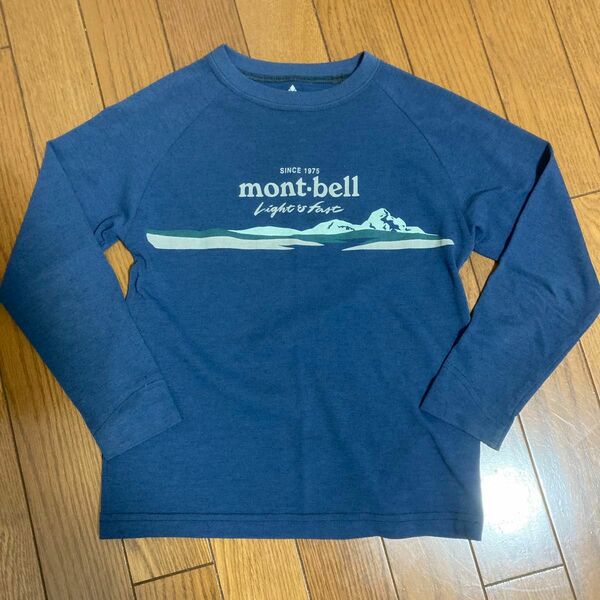 【120cm】mont-bell(モンベル)WICロンTシャツ ネイビー 