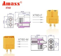 ☆Amass XT-60コネクター 5ペア☆T-REX,FPV,ドローン,飛行機,バッテリー ESC アンプ 充電器_画像3