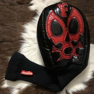 RUSSELUNO(ラッセルノ) ルチャマスクヘッドカバー LUCHA HEAD COVER (FW用) 黒赤/ GOLF GEAR / ゴルフ小物/アクセサリー