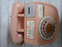 8567★ 昭和レトロ 公衆電話 675-A2 NTT ピンク電話機 日本電信 未確認 ジャンク品_画像6