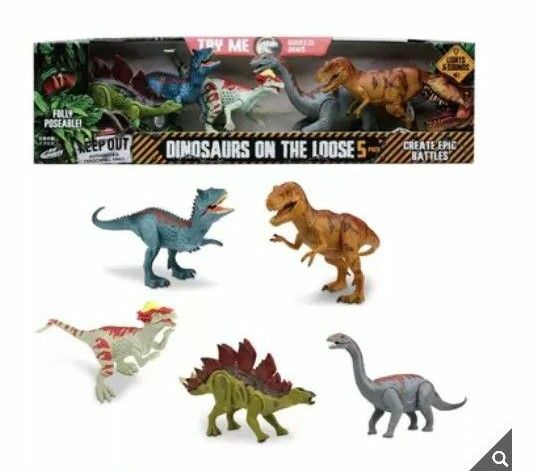 dinosaur ライト&サウンド付き 恐竜フィギュア5体セット　未使用　コストコ