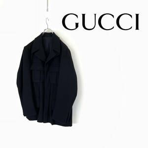 GUCCI グッチ トムフォード期 中綿 ナイロン ミリタリー ウールジャケット size 48 101329 Z2029 0211913