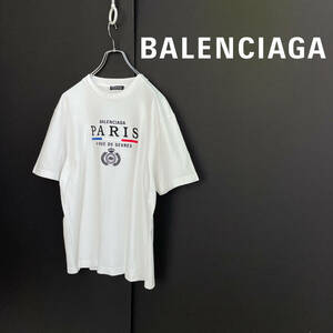 2020SS BALENCIAGA PARIS バレンシアガ ロゴ オーバーサイズ Tシャツ size S 0216401