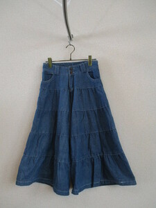  blue group Denim switch . wide pants (USED)20119