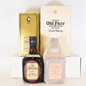 1円～★2本セット★オールドパー デラックス 12年 ＊箱付 ※ 750ml/1,208g 43% スコッチウイスキー OLD PARR B12S026