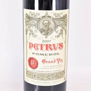 送料無料★1円～★シャトー ペトリュス 2007年 赤 750ml 13.5% ポムロル Chateau PETRUS B180466