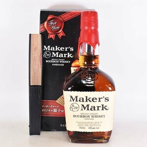 1円～★メーカーズマーク レッドトップ ＊扇子 箱付 ※ 750ml 45% バーボン ウイスキー Maker's Mark B180199