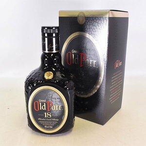 1円～★オールドパー 18年 陶器ボトル ★MHD正規品 ＊箱付 750ml/1,223g 40% スコッチウイスキー OLD PARR B180109