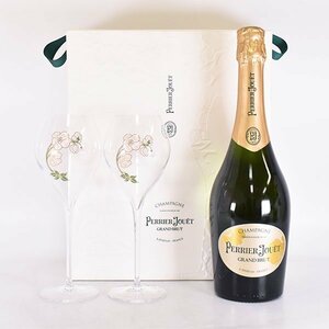 1円～★ペリエ ジュエ グラン ブリュット ＊グラス 箱付 ※ 750ml 12% シャンパーニュ PERRIER-JOUET GRAND BRUT B180181