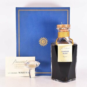 1円～★マーテル コルドンブルー バカラ クリスタル ＊替栓 冊子 箱付 700ml 40% コニャック MARTLL CORDON BLEU BACCARAT C030246