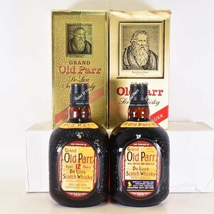 1円～★2本セット★オールドパー デラックス 12年 /デラックス ＊箱付 1000ml 43% スコッチウイスキー OLD PARR B12S013